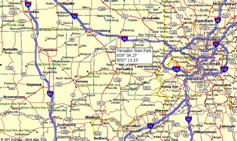 Versailles State Park Lake Depth Map