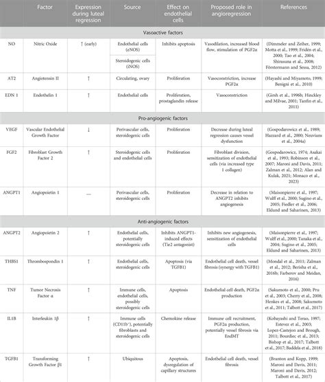 Frontiers | Mechanisms of angioregression of the corpus luteum