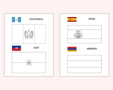 National Flags Educational Printable Pages for Kids Activity Coloring ...