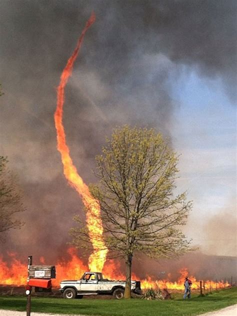 Incredible 'fire tornado' phenomenon snapped by Instagram user | The Independent | The Independent