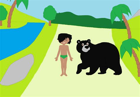 Mowgli and Baloo : r/drawing