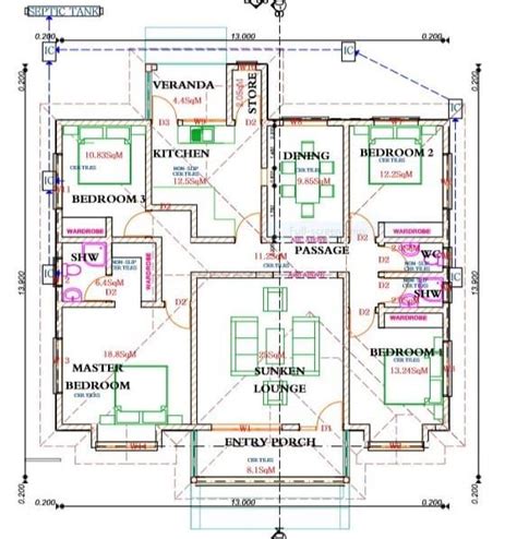 Floor plan with dimensions. Floor plans are useful to help design furniture layout, … | Bungalow ...