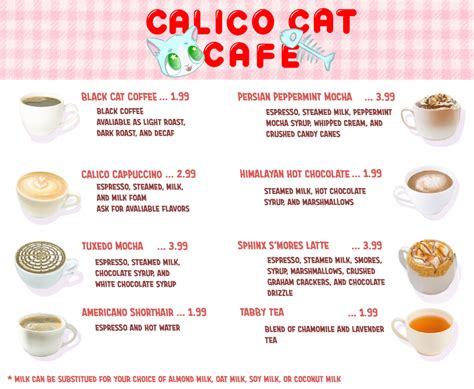 ArtStation - Calico Cat Cafe Menu Design