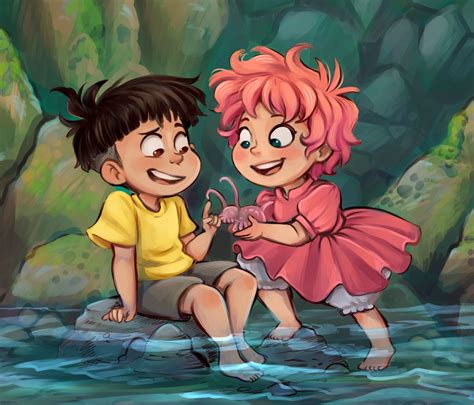 Ponyo and Sosuke by sharkie19 on DeviantArt