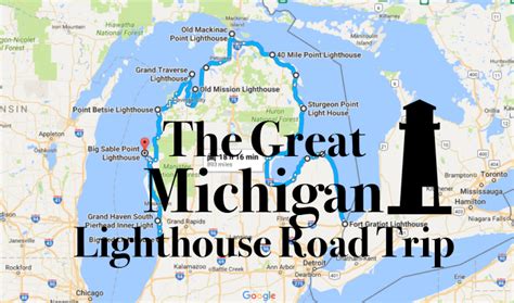 Printable Michigan Lighthouse Map - Printable Online