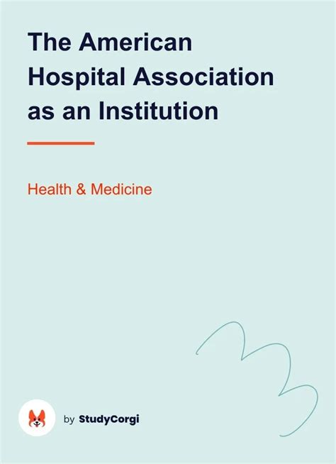 The American Hospital Association as an Institution | Free Essay Example