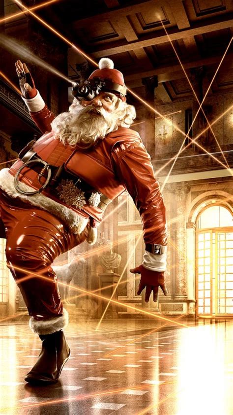 Santa Claus In Trouble 480x854 - Wallpaper - FreeChristmasWallpapers.net