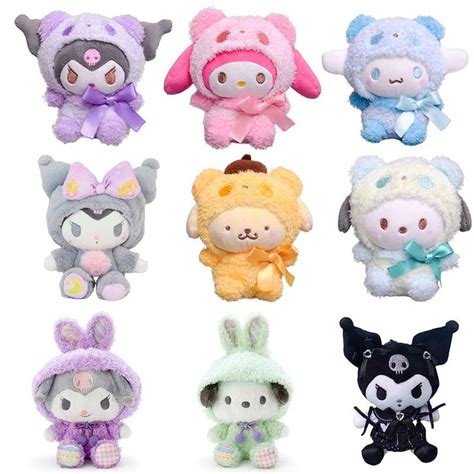 Cute Sanrio Plush Toys Cute Kuromi Plushie Keychain Sanrio Accessories Home Decor Stuffed Pp ...