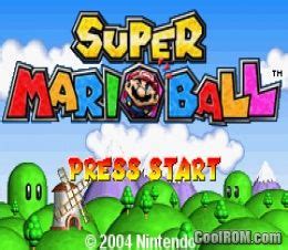 Super Mario Ball ROM Download for Gameboy Advance / GBA - CoolROM.com