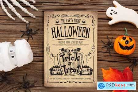 Halloween Party Flyer Template SXVWLXT » Free Download Photoshop Vector Stock image Via Torrent ...