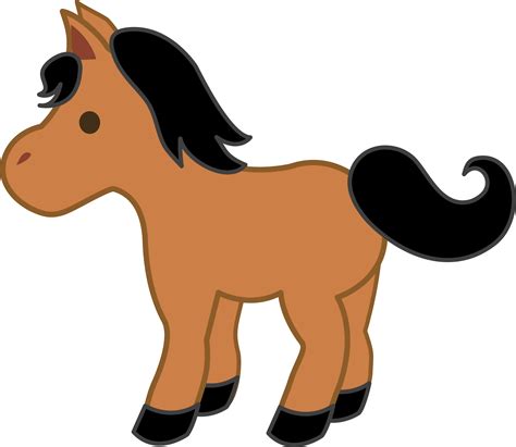 Cute Brown Pony Clip Art - Free Clip Art