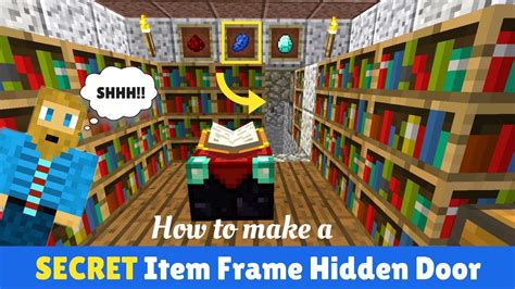 Minecraft Item Frame Secret Door Tutorial! Using an Item Frame as Lever ...