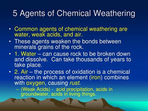 PPT - Weathering: Processes of Change PowerPoint Presentation - ID:347600