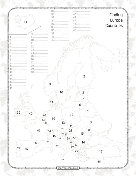 Free Printable Europe Countries Map Quiz Worksheet | Europe map printable, Map quiz, Europe map