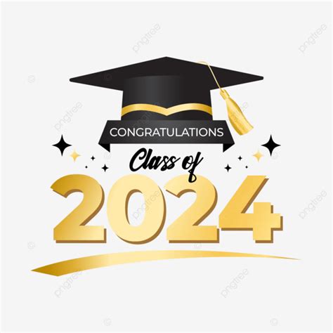 Congratulation Text For Graduation Class Of 2024 Vector, Class Of 2024, Congratulation ...