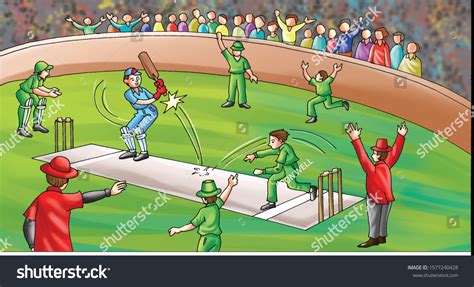 Cartoon Cricket Fun Book Illustrations Stock Illustration 1577240428 | Shutterstock