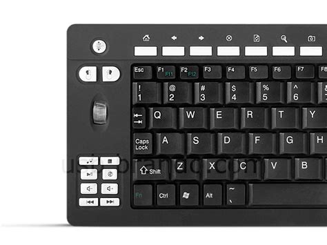 2.4GHz Wireless Multimedia Keyboard with Trackball