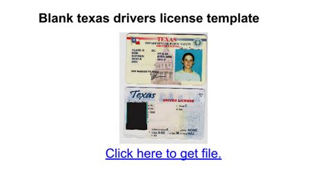 Free Editable Texas Drivers License Template, Try It For Free Now!