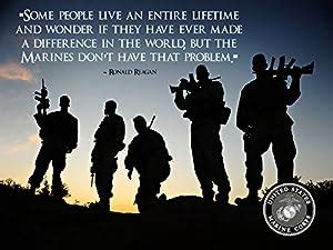 Amazon.com: USMC Poster Marine Corps Poster Ronald Reagan Quote USMC 18x24: Posters & Prints