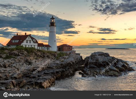 Portland Head Lighthouse at sunrise. Stock Photo by ©luckyphotographer 168312134