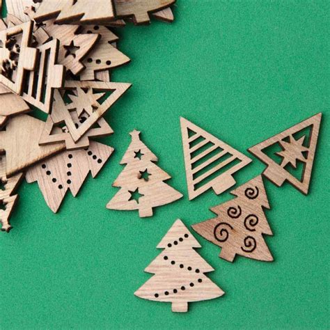 Laser Cut Unfinished Wood Christmas Tree Cutouts - All Wood Cutouts - Wood Crafts - Craft ...