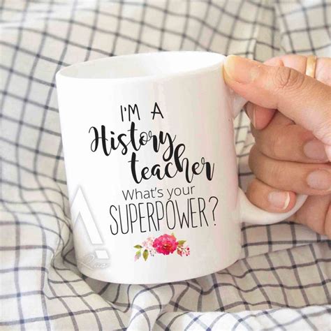 History teacher Christmas gift, "I'm a history teacher, what's your superpower?" teacher ...