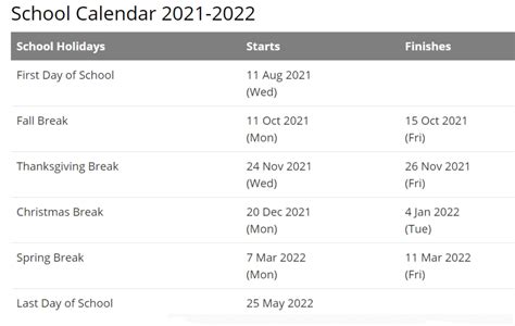 Montgomery County School Calendar 2021-22 | Important Update