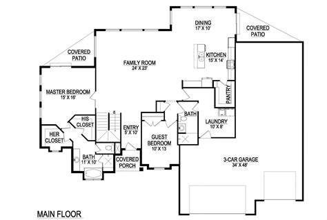 Christina Main Floor Plan | Lightyear Homes | Utah Custom Home Builder