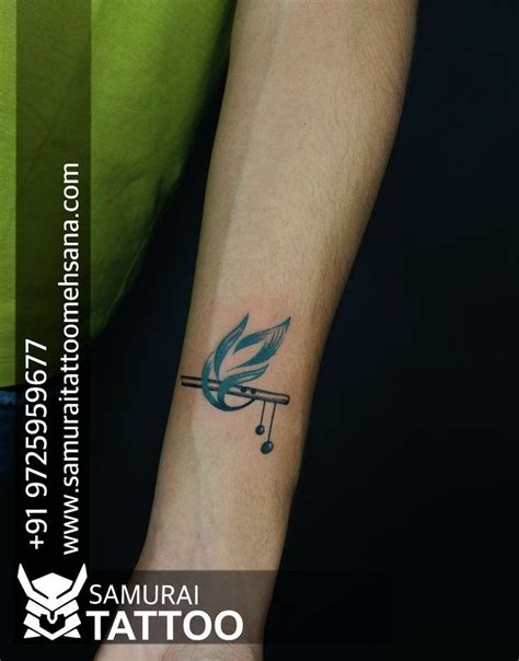 Tattoo for krishna dwarkadhish tattoo lord krishna tattoo flute with ...