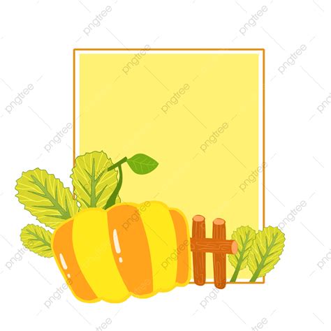 Pumpkin Border, Frame, Vegetable Border, Autumn Border PNG Transparent Clipart Image and PSD ...