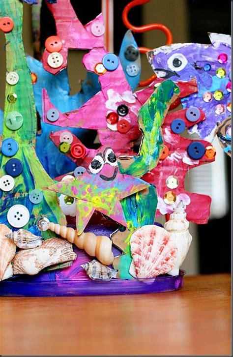 smART Class: Coral Reef | Coral reef art, Kids art projects, Art for kids