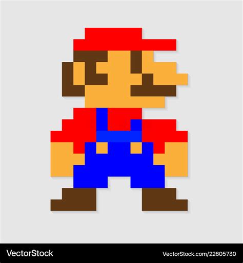 Pixel mario Royalty Free Vector Image - VectorStock