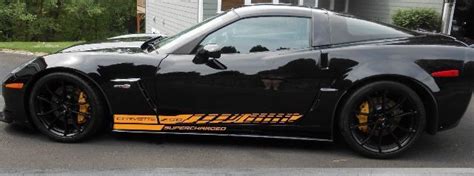 Side Stripe Decal Graphic Sticker Kit Scharged Chevy Corvette Z06 C6 ...