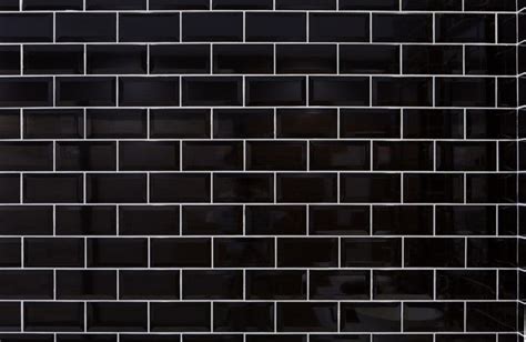 Black Glossy Subway tiles