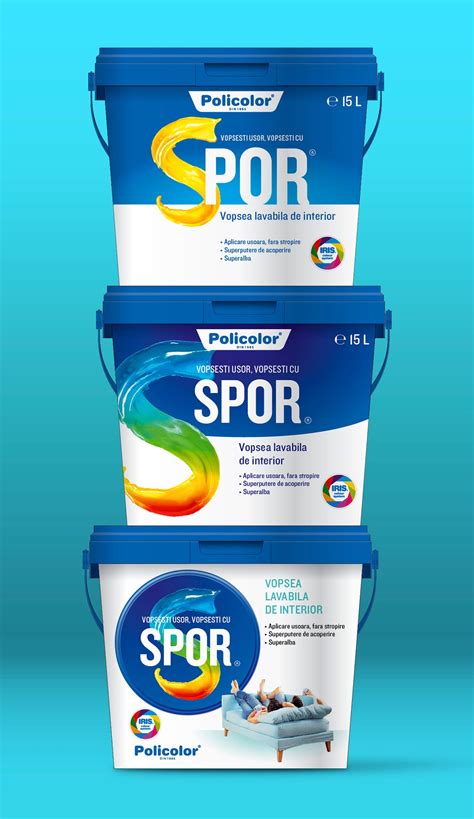 Spor is the main paint brand of Policolor. They asked for a unitary redesign of their packaging ...