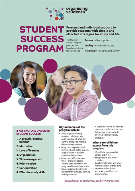 Student Success Program Flyer - Organising Students