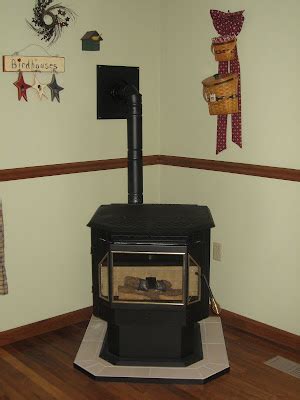 countryroadprimitives: Pellet Stove Installation