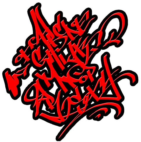 Red Graffiti Letters Sticker II || Graffiti Tutorial