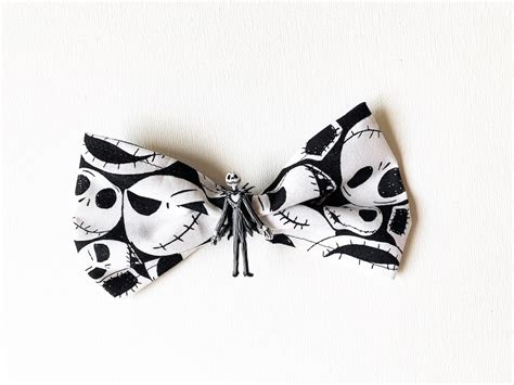 Jack Skellington Bow Tie or Hair Bow - Etsy