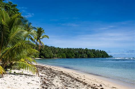 Checking out the beaches of New Ireland Province, PApua New Guinea ...