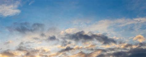 Dark Clouds in the Blue Sky during Sunset Stock Photo - Image of ...