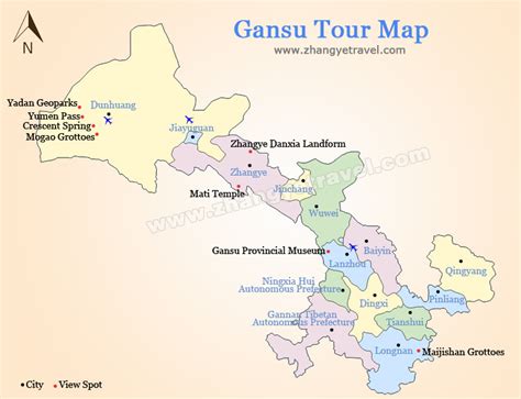 Zhangye Danxia Landform Map