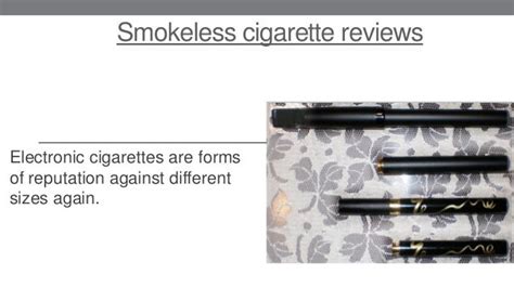 Smokeless cigarette reviews