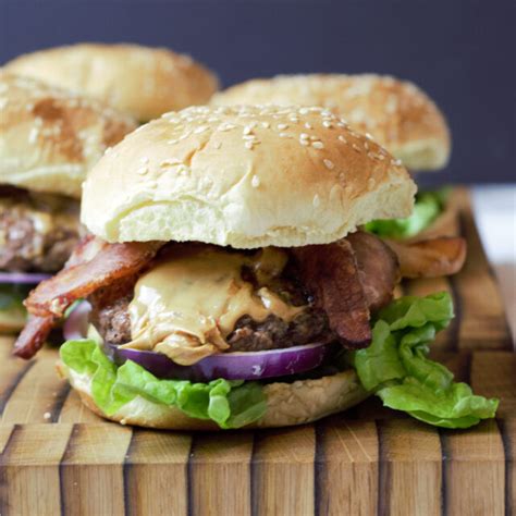 Peanut Butter Burger with Bacon - Delicious by Design