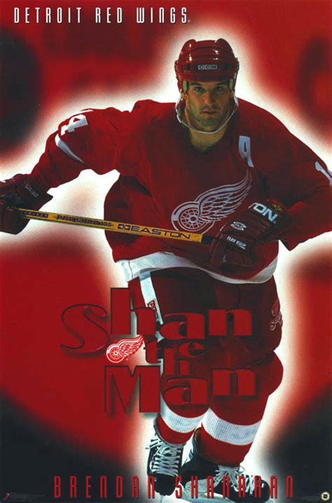 Brendan Shanahan "Shan the Man" Detroit Red Wings Poster - Costacos ...