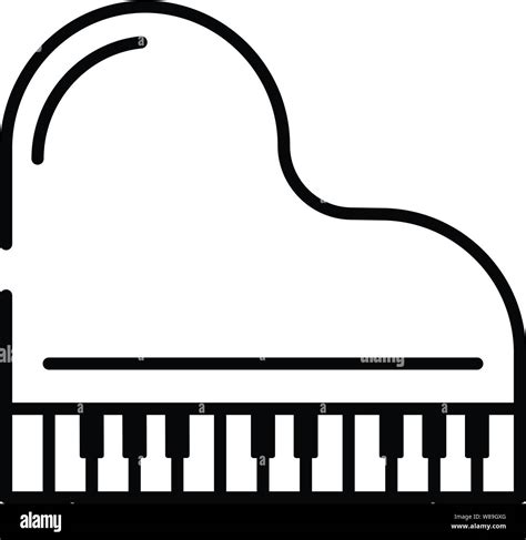 Top view grand piano icon, outline style Stock Vector Image & Art - Alamy