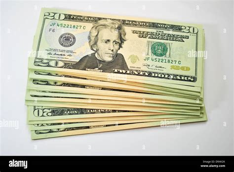 Stack of Twenty Dollar Bills Stock Photo - Alamy