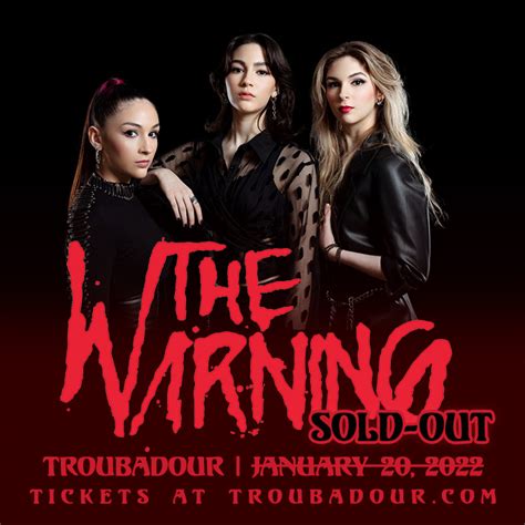 Buy Tickets to The Warning in West Hollywood on Jan 20, 2022