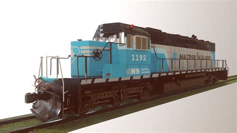 ArtStation - Locomotive Diesel/Electric EMD SD40-2 Realistic Low-poly ...