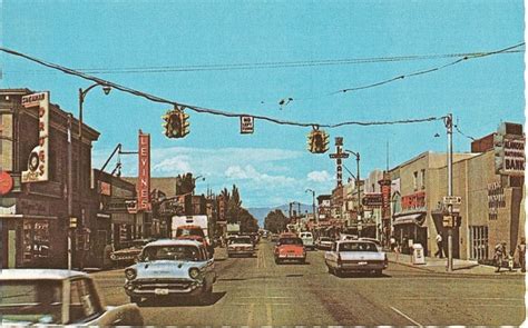 ALAMOSA, CO - c1960s - Scene Shows Downtown with Heavy Traffic | Alamosa, Downtown, Alamosa colorado